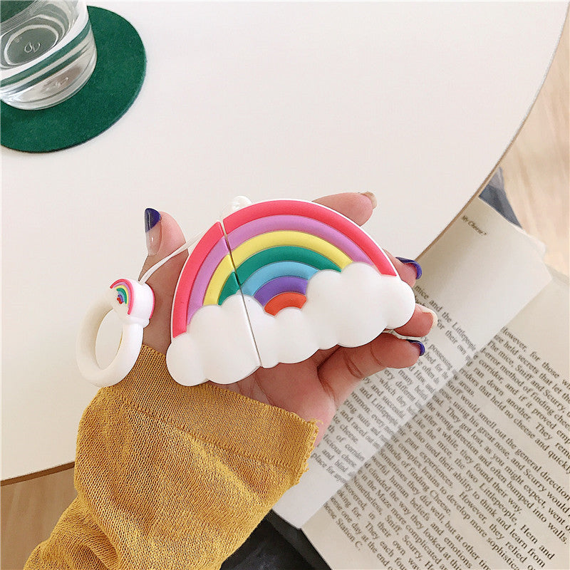 AirPods Schutzhülle – Regenbogen Wolke aus Silikon