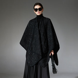 Eleganter Wollschal mit Pailletten – edler Glanz & zeitloser Stil
