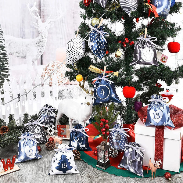 Adventskalender zum selbstbefüllen – 24 dekorative Geschenktaschen