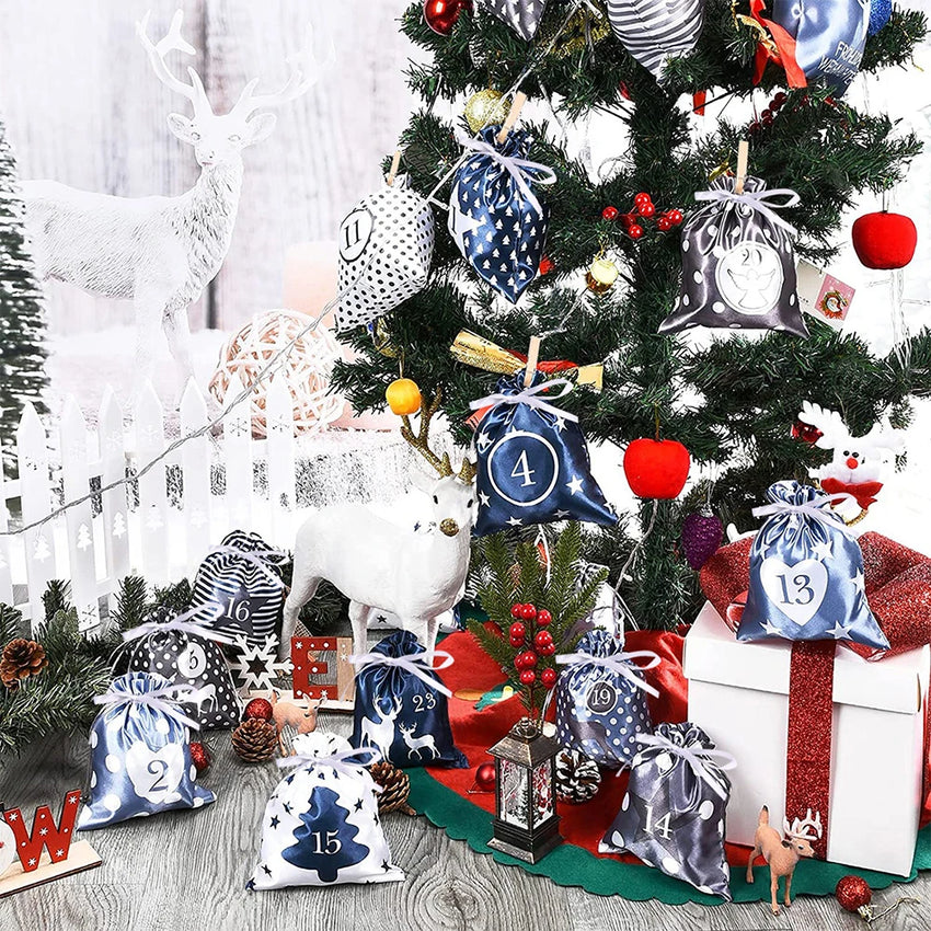 Adventskalender zum selbstbefüllen – 24 dekorative Geschenktaschen