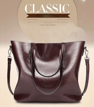 Retro Schultertasche in Pull-Up-Optik – elegant & vielseitig