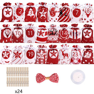 Adventskalender zum selbstbefüllen – 24 dekorative Geschenktaschen