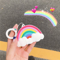 AirPods Schutzhülle – Regenbogen Wolke aus Silikon