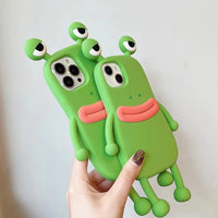 3D Cartoon Handyhülle – Kawaii Frosch Design für viele iPhone-Modelle