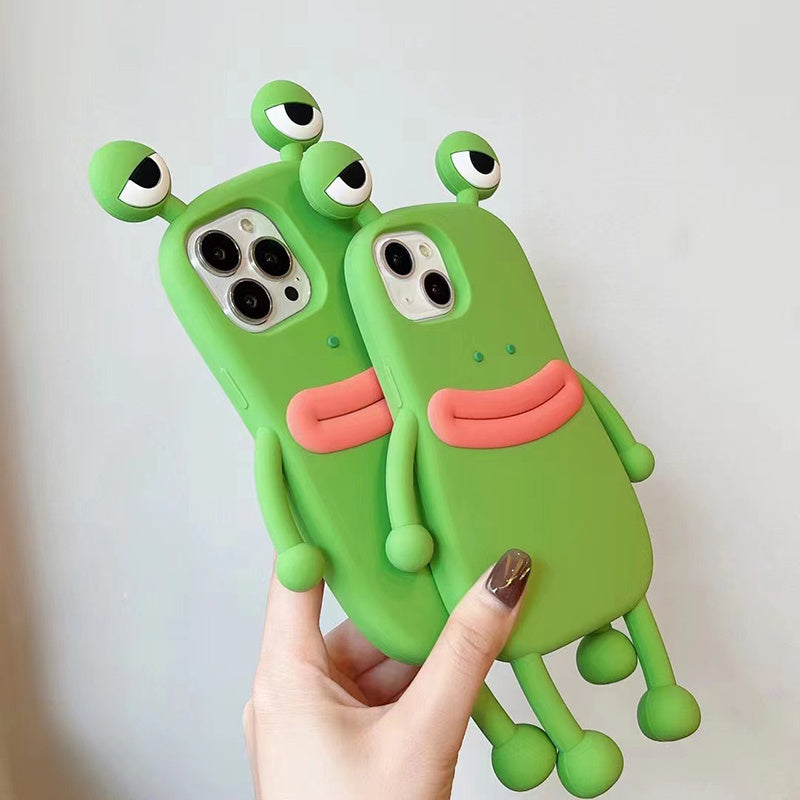 3D Cartoon Handyhülle – Kawaii Frosch Design für viele iPhone-Modelle