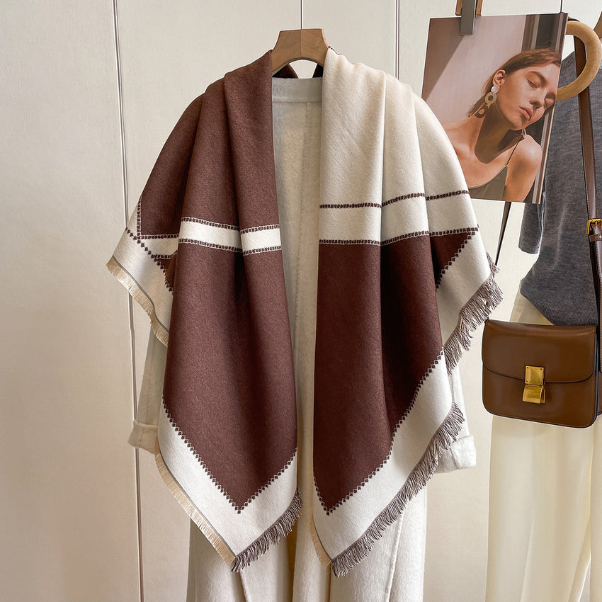 Elegantes quadratisches Schal-Tuch – in edler Cashmere-Optik