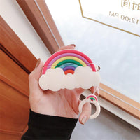 AirPods Schutzhülle – Regenbogen Wolke aus Silikon