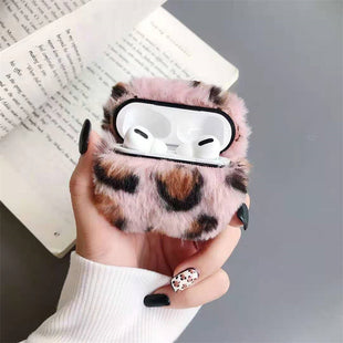 AirPods Schutzhülle – Plüsch Leopard Print
