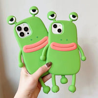 3D Cartoon Handyhülle – Kawaii Frosch Design für viele iPhone-Modelle