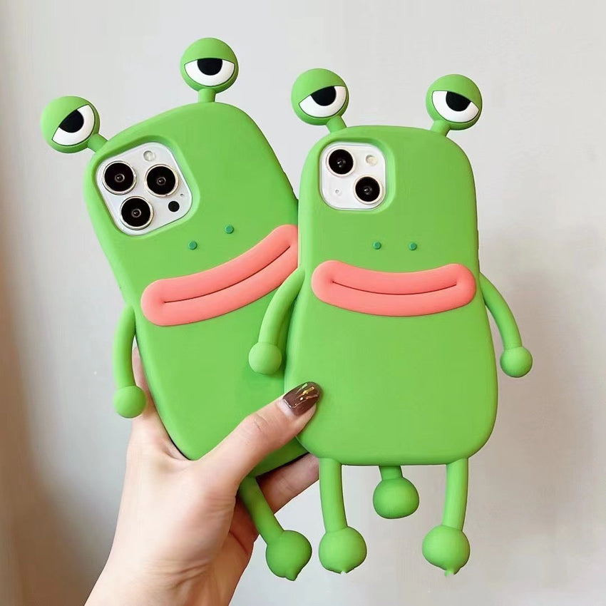 3D Cartoon Handyhülle – Kawaii Frosch Design für viele iPhone-Modelle