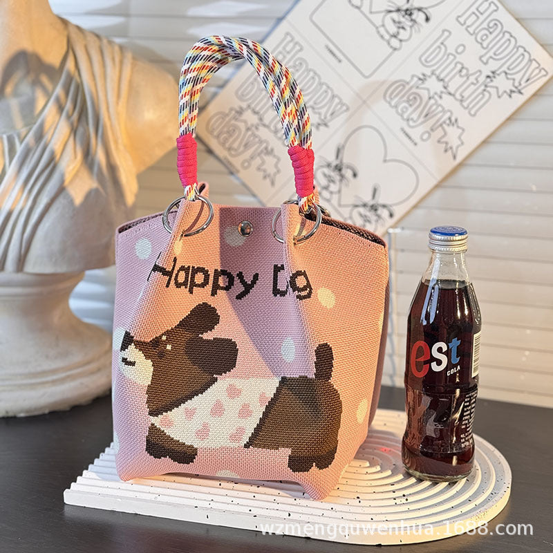 Strick-Handtasche in vielen Designs – geräumig & modern