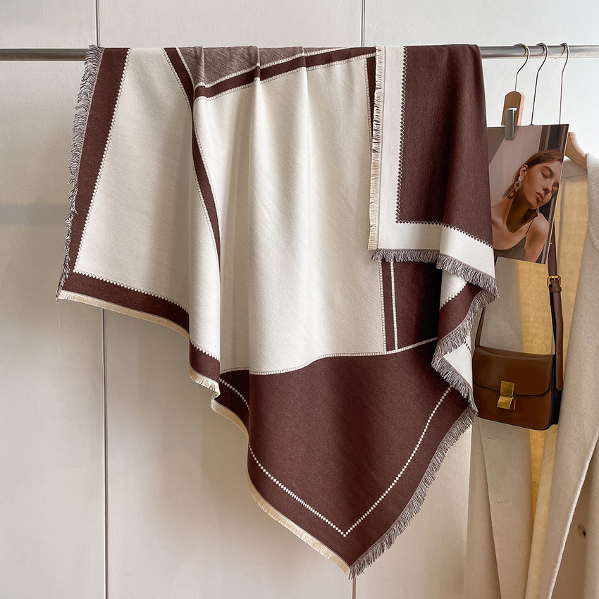 Elegantes quadratisches Schal-Tuch – in edler Cashmere-Optik