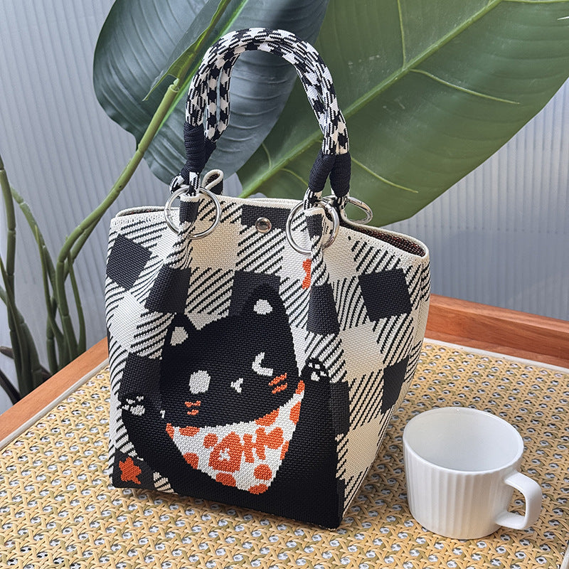 Strick-Handtasche in vielen Designs – geräumig & modern