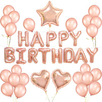 Alles Gute zum Geburtstag Ballon Set – Feierliche Deko in edlem Roségold
