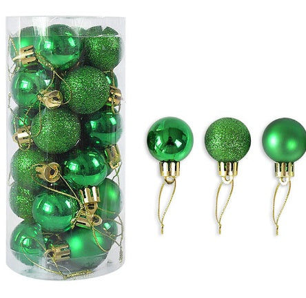 Weihnachtskugeln – 24er Set in 6 cm, matt & glänzend