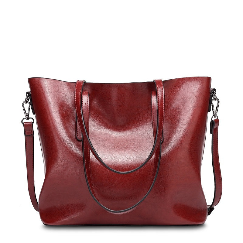 Retro Schultertasche in Pull-Up-Optik – elegant & vielseitig