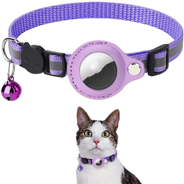 Reflektierendes Haustier-Halsband mit Airtag-Halterung