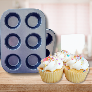 Muffin- & Cupcake-Backblech – 6er Form mit Antihaftbeschichtung